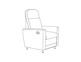 Wallsaver Recliner / Tapered Brushed Aluminum Legs / Fully Upholstered