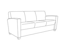 Three Place Sofa / Fully Upholstered