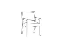 Open Arm Side Chair / Open Back