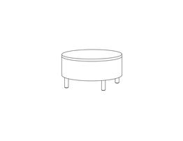 30° Round Coffee Table / Free Standing