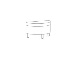 Half-Round Bench
/ Fully Upholstered