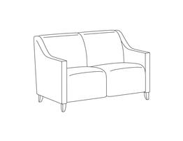 Two Place Sofa / Fully Upholstered