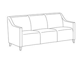 Three Place Sofa / Fully Upholstered