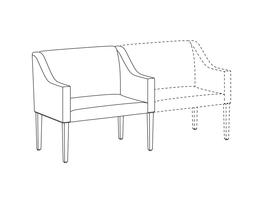 Bariatric Arm Chair / Accepts Seat on Right