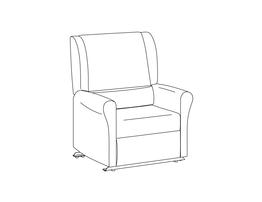 Revival Bariatric Wallsaver Wing Back Recliner / Fully Upholstered