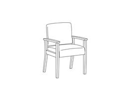 Arm Side Chair / Wood Arms