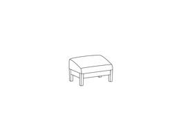 Ottoman / Foot Stool / Sloped / Stows Under All Patient and Glider Chairs