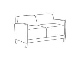 Two Place Sofa / Fully Upholstered