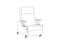 Three Position Recliner / Drop Down Arm w/ Urethane Task Arm Cap
