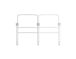 Fully Upholstered Chair / Accepts Chair On Right