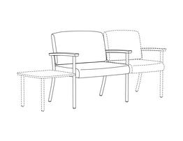 Bariatric Chair / Urethane Arms / Accepts Table On Left / Seat On Right