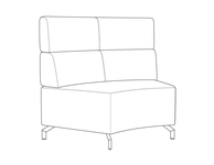 Curved Corner Lounge Section / High Back