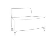 Inverted Curved Corner Lounge Section / Low Back