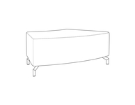 Curved Corner Ottoman
