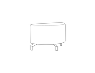 Small Half Round Ottoman