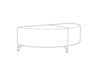 Large Half Round Ottoman