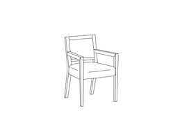 Side Chair Open Arm / Open Wood Back