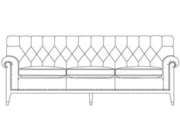 Three Place Sofa