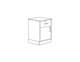 1 Door / 1 Drawer Bedside Cabinet