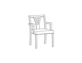 Stacking Open Arm Side Chair / Horizontal Design Slat Back