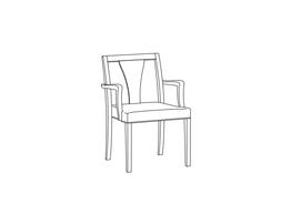 Stacking Open Arm Side Chair / Upholstered Slat Back